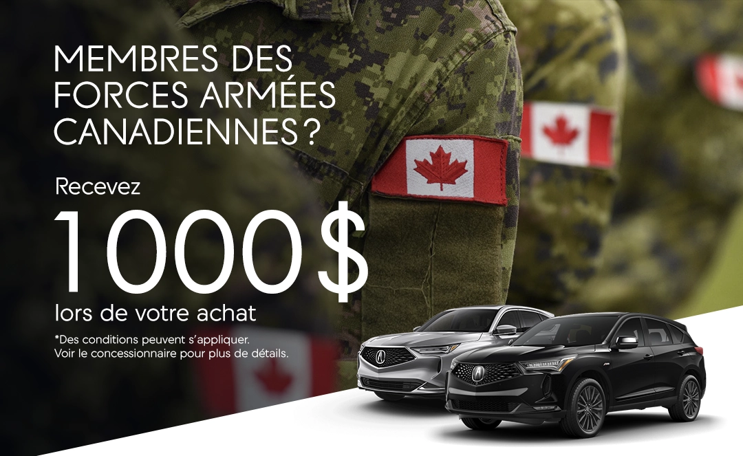 Bannière de RABAIS POUR LE PERSONNEL MILITAIRE CANADIEN