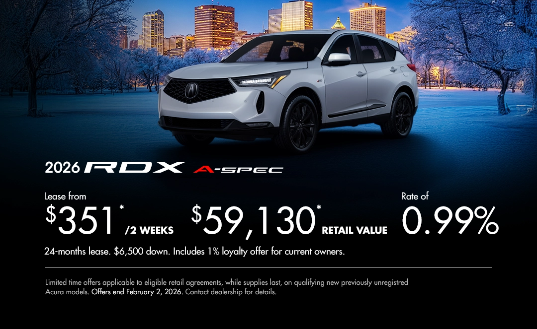 Bannière de Promotion Acura RDX 2026