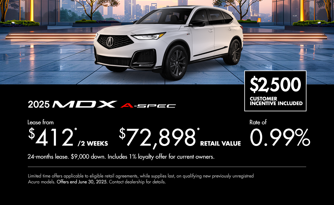 Bannière de Promotion Acura MDX 2025