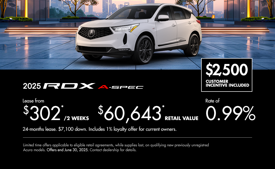 Bannière de Promotion Acura RDX 2025