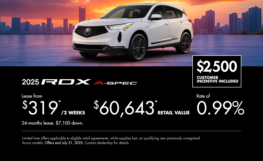 Bannière de Promotion Acura RDX 2025