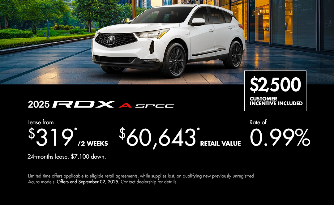 Bannière de Promotion Acura RDX 2025