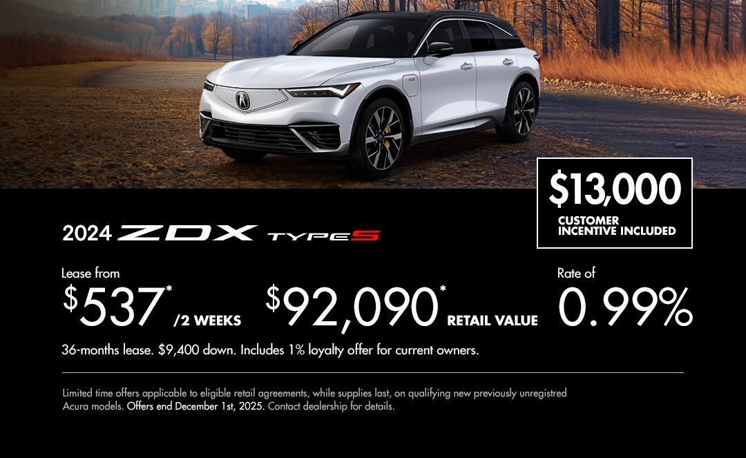 Bannière de Promotion Acura ZDX Type S 2024