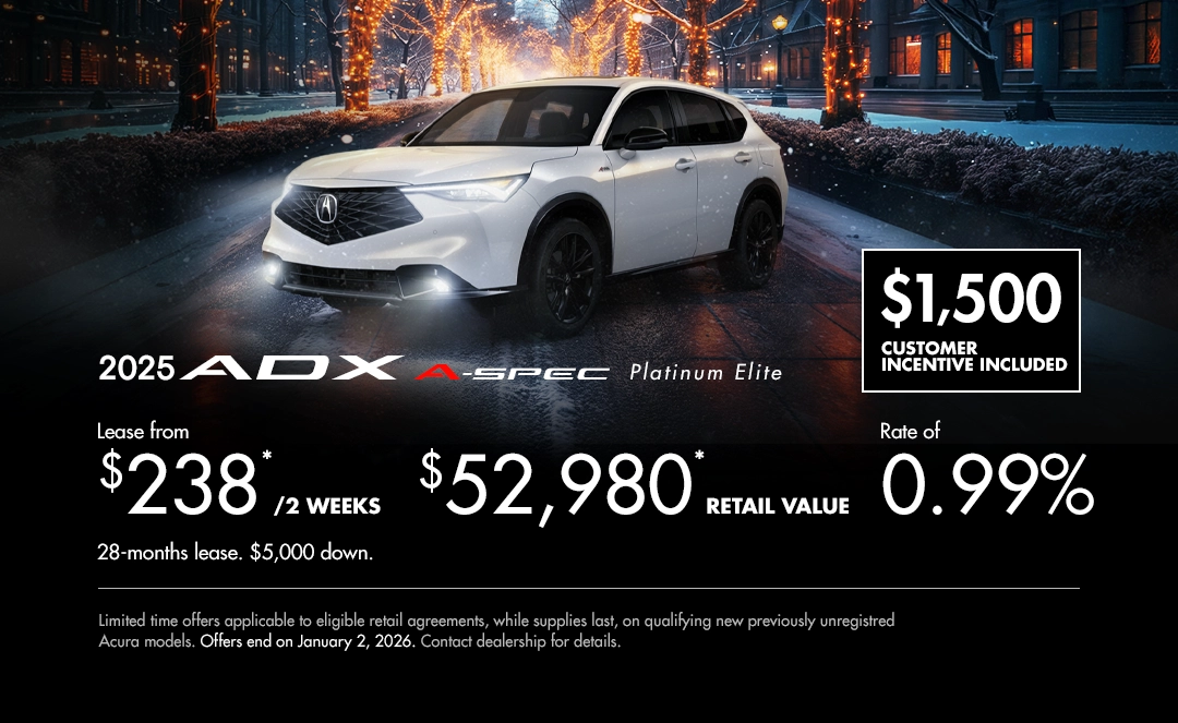 Bannière de Promotion Acura ADX 2025