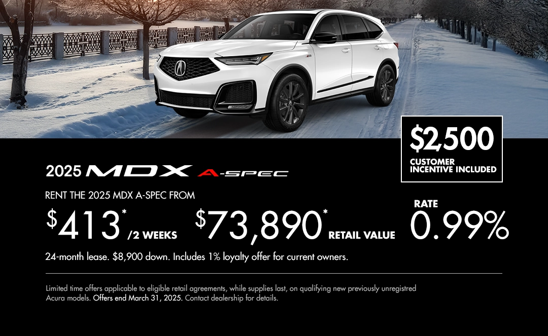 Bannière de Promotion Acura MDX 2025