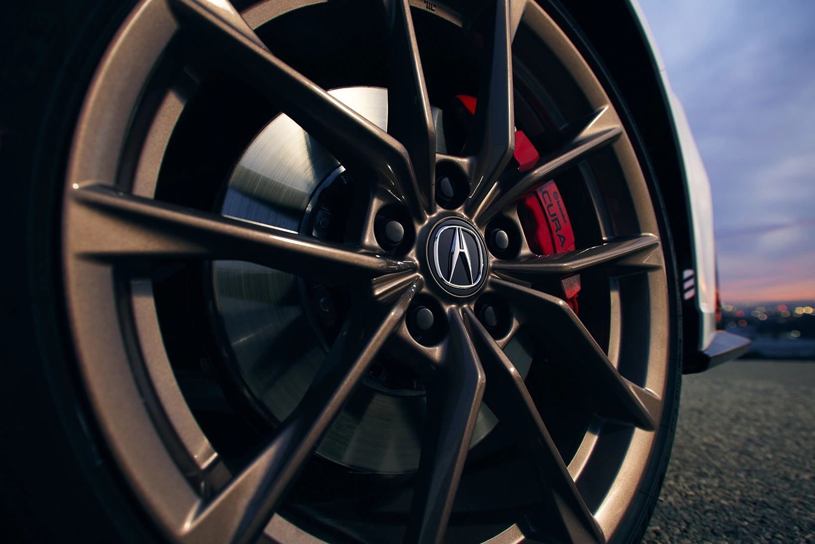 sports car 2024 acura integra mag rim close-up in city