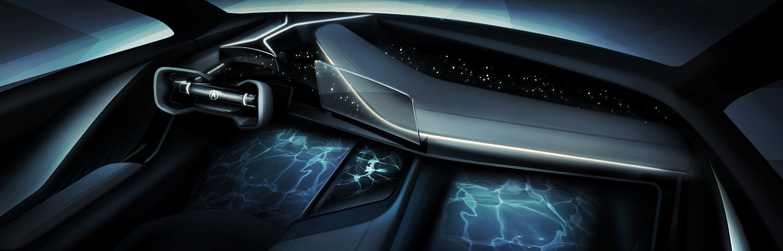 Interior of 2024 Acura ZDX Concept vehicle