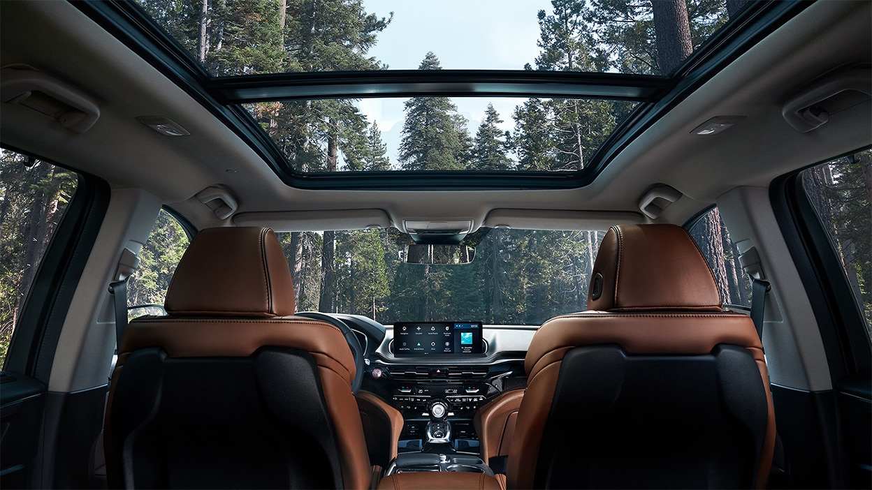 Acura MDX interior. Panoramic car roof. Acura MDX panoramic roof.